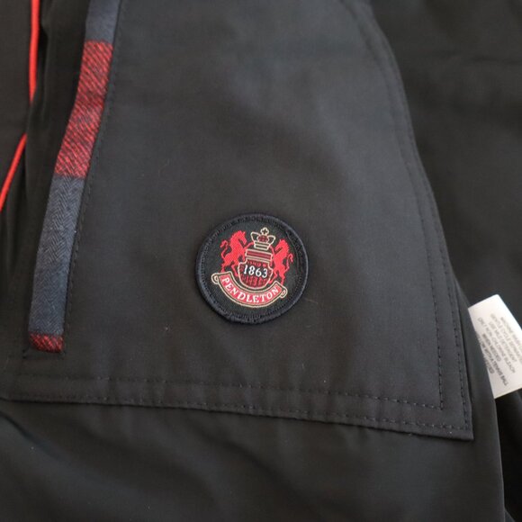 Pendleton Mens Red & Blk Buffalo Plaid Hooded 650 Down Water Resistant Coat Med - Picture 4 of 14